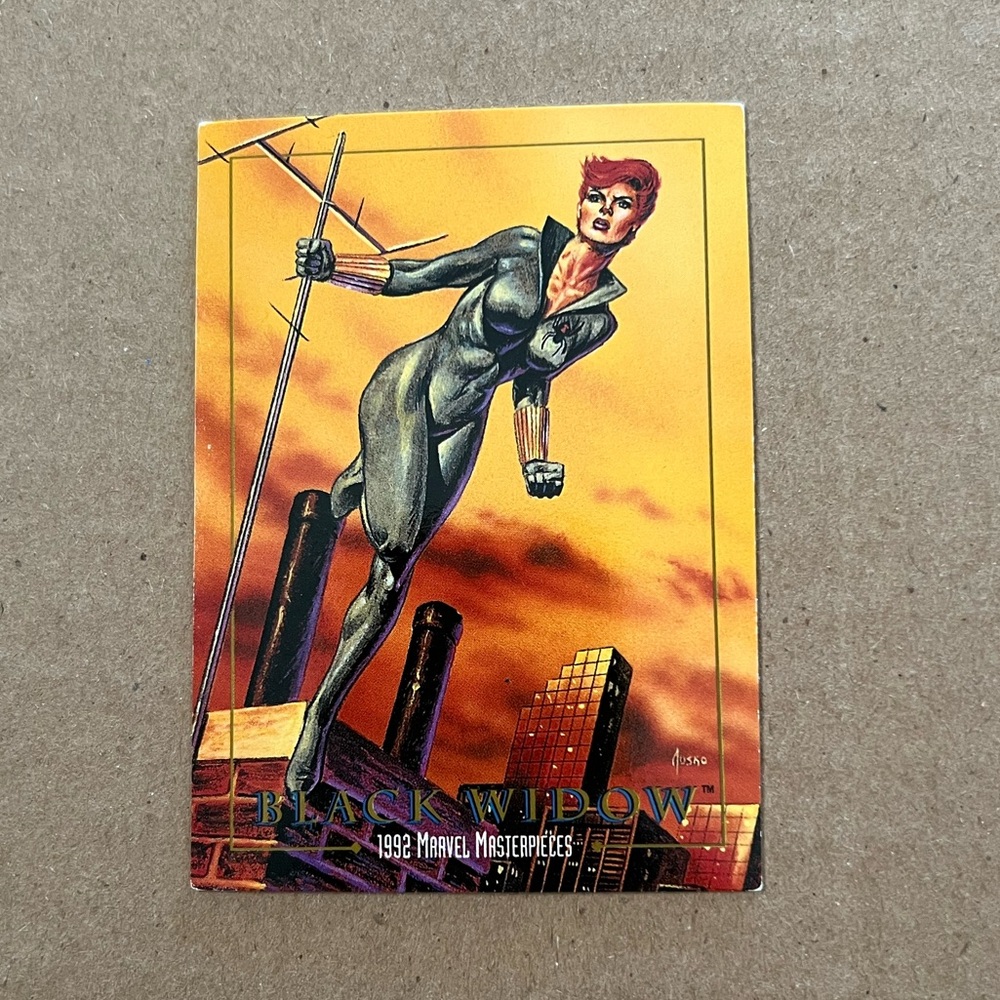 1992 Skybox Marvel Masterpieces Black Widow #3 Trading Card
